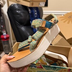 Teva Women's Colorful Strap Platform Sandals